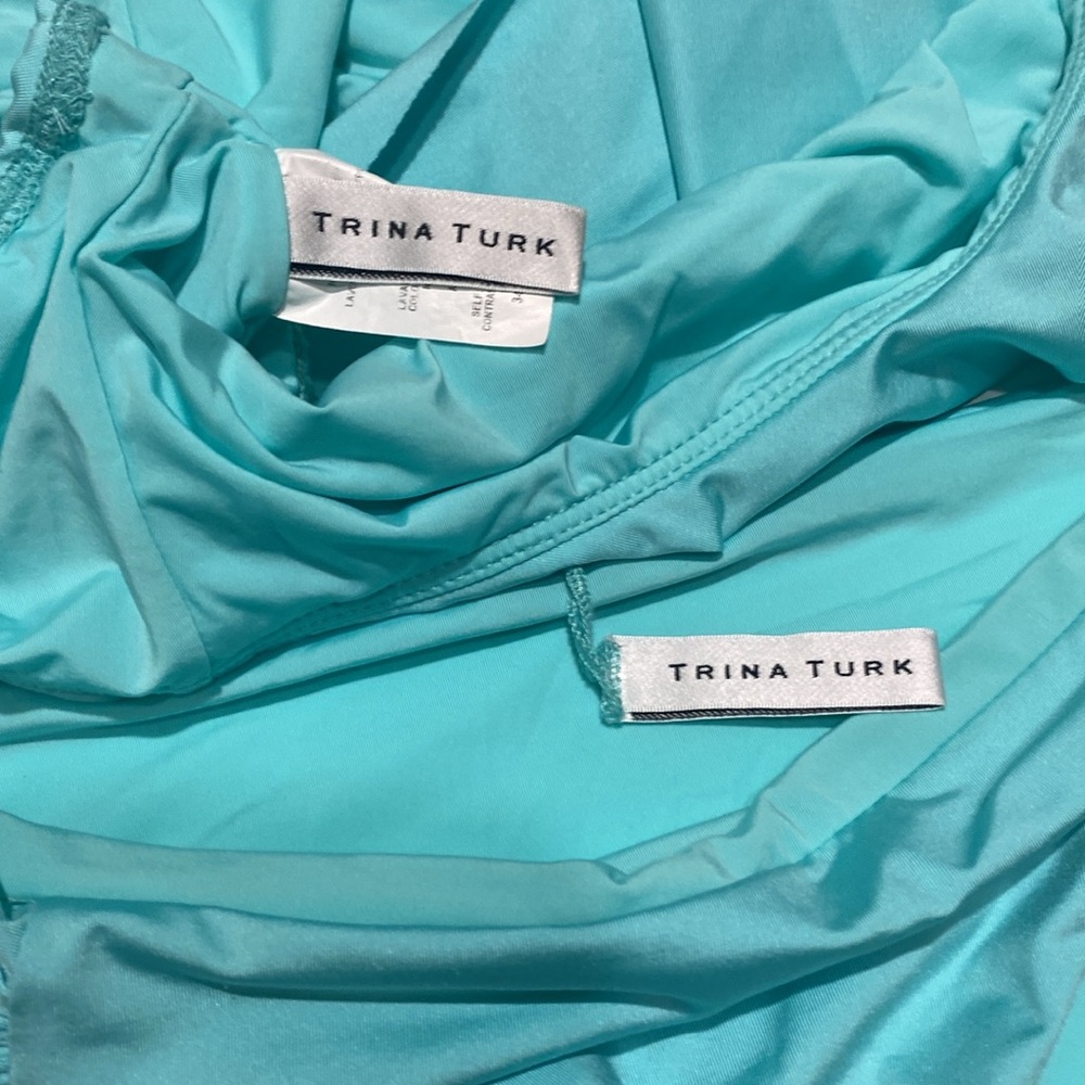 Trina Turk Getaway Off The Shoulder Bandeau Bikini Set - Picture 11 of 16